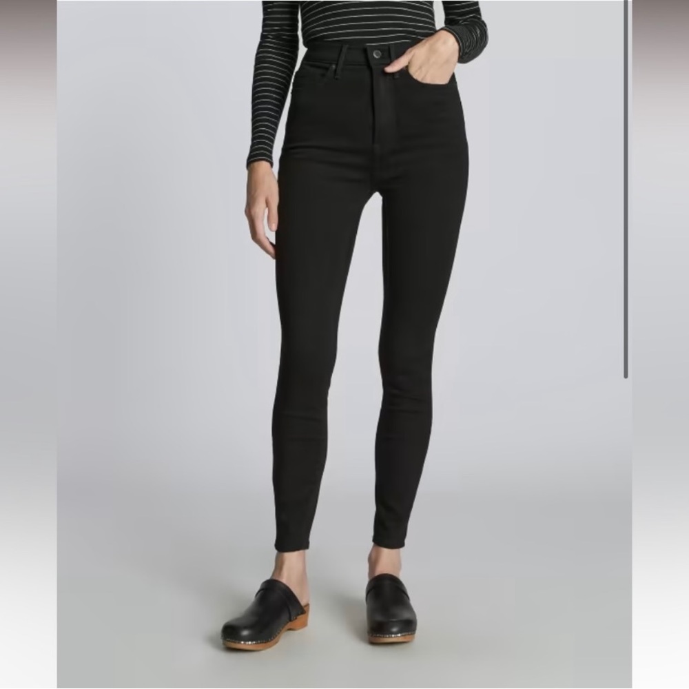 Everlane The Way High Skinny Black Denim Jean‎ woman’s size 27 NWT